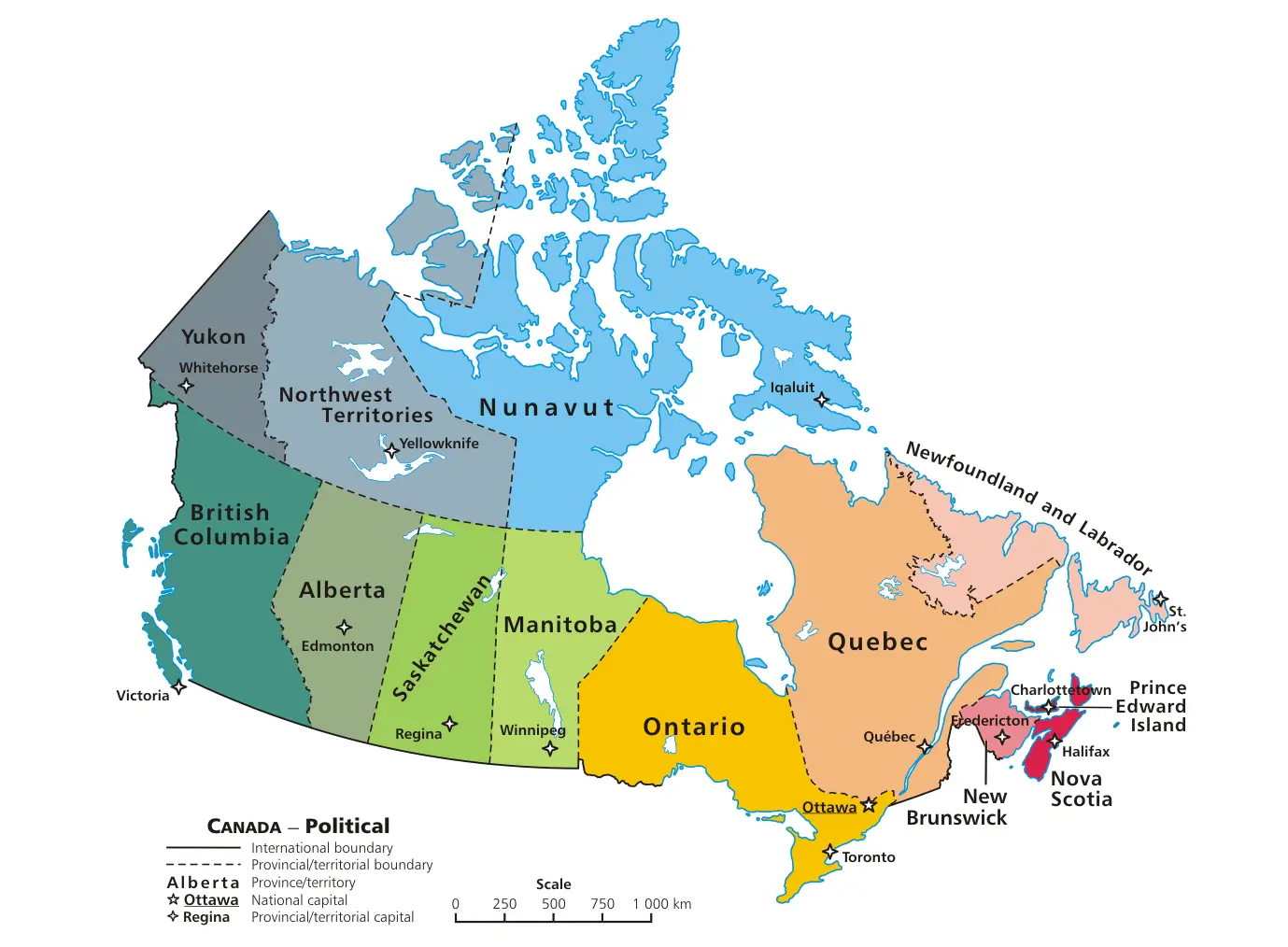Canada States List with all Provinces and Territories Details