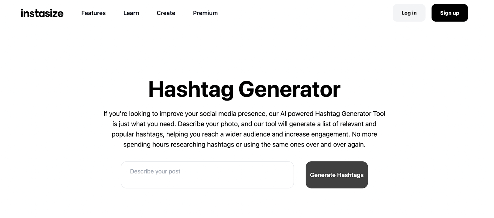 Instasize Hashtag Generator
